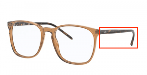 Patillas originales Ray-Ban RB5387 Vista, color 8093 · Transparente marrón claro