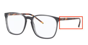 Patillas originales Ray-Ban RB5387 Vista, color 5940 · Transparente marrón claro