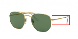 Patillas originales Ray-Ban RB3609, color 9140 · Demi golss arista