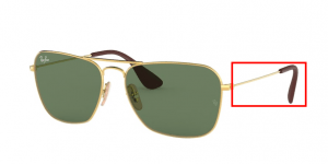 Patillas originales Ray-Ban RB3610, color 001/71 · Oro