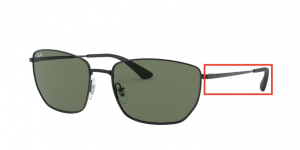 Patillas originales Ray-Ban RB3653, color 002 · Negro