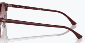 Patillas originales Ray-Ban RB4246 Clubround, color 1365 · Bordeaux sobre rosa oro