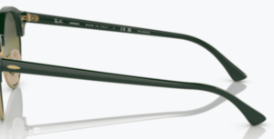 Patillas originales Ray-Ban RB4246 Clubround, color 1368 · Verde sobre oro