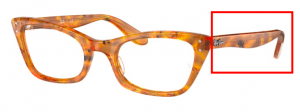 Patillas originales Ray-Ban RB5499 Lady Burbank, color 8144 · Amber carey