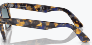 Patillas originales Ray-Ban RB2140 Wayfarer, color 1356 · Amarillo y azul habana