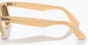 Patillas originales Ray-Ban RB2140 Wayfarer, color 1408 · Fotocromático rayado marrón