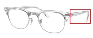 Patillas originales Ray-Ban RB5154 Vista CLUBMASTER, color 2001 · Blanco trasparent