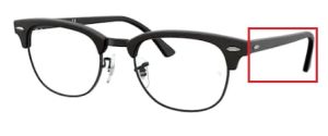 Patillas originales Ray-Ban RB5154 Vista CLUBMASTER, color 2077 · Negro mate