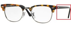Patillas originales Ray-Ban RB5154 Vista CLUBMASTER, color 5491 · Negro habana