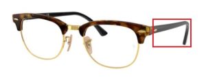 Patillas originales Ray-Ban RB5154 Vista CLUBMASTER, color 5494 · Marrón habana