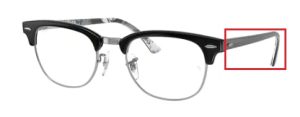 Patillas originales Ray-Ban RB5154 Vista CLUBMASTER, color 5649 · Negro sobre texture camuflage