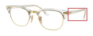 Patillas originales Ray-Ban RB5154 Vista CLUBMASTER, color 5762 · Trasparent