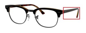 Patillas originales Ray-Ban RB5154 Vista CLUBMASTER, color 5909 · Superior gris sobre habana