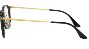 Patillas originales Ray-Ban RB7164 Vista, color 2000 · Negro brillo
