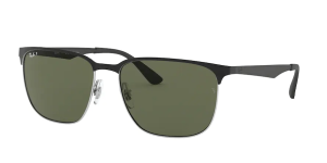 Ray-Ban RB3569, color 90049a negro sobre plata