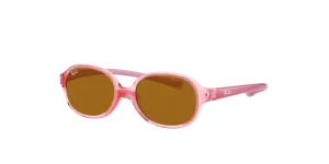 Ray-Ban RJ9187S, color 7080/3 transparente rojo claro