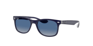 Ray-Ban RJ9052S JUNIOR NEW WAYFARER, color 70234l azul mate sobre transparente