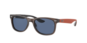 Ray-Ban RJ9052S JUNIOR NEW WAYFARER, color 707180 transparente marrón