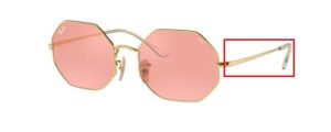 Patillas originales Ray-Ban RB1972 Octagon, color 001 · Oro