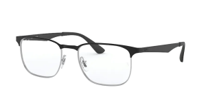 Ray-Ban RX6363, color 2861 · Negro sobre plata