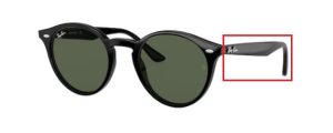 Patillas originales Ray-Ban RB2180, color 601 · Negro
