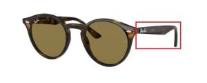Patillas originales Ray-Ban RB2180, color 710 · Habana claro