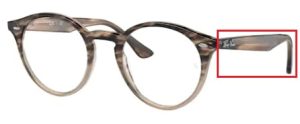 Patillas originales Ray-Ban RB2180V Vista, color 8107 · Marrón habana