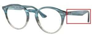 Patillas originales Ray-Ban RB2180V Vista, color 8146 · Habana