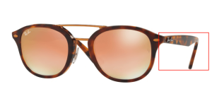 Patillas originales Ray-Ban RB2183, color 1127 · Habana | verde