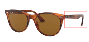 Patillas originales Ray-Ban RB2185 Wayfarer II, color 954 · Carey claro