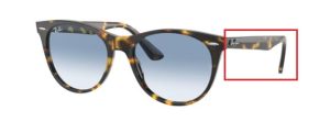 Patillas originales Ray-Ban RB2185 Wayfarer II, color 1332 · Amarillo habana