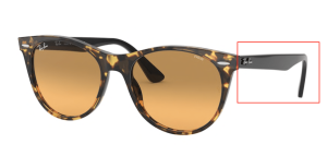 Patillas originales Ray-Ban RB2185 Wayfarer II, color 1248 · Habana gialla