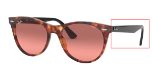 Patillas originales Ray-Ban RB2185 Wayfarer II, color 1249 · Habana rojo
