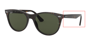 Patillas originales Ray-Ban RB2185 Wayfarer II, color 902 · Habana