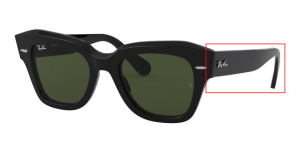 Patillas originales Ray-Ban RB2186 State Street, color 901 · Negro
