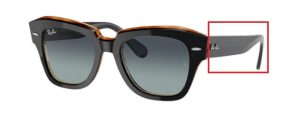Patillas originales Ray-Ban RB2186 State Street, color 1322 · Negro