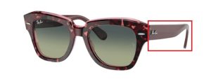 Patillas originales Ray-Ban RB2186 State Street, color 1323 · Carey