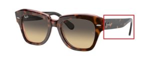 Patillas originales Ray-Ban RB2186 State Street, color 1324 · Rosa carey