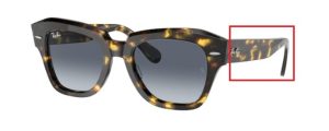 Patillas originales Ray-Ban RB2186 State Street, color 1332 · Amarillo habana