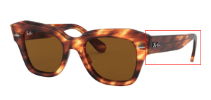 Patillas originales Ray-Ban RB2186 State Street, color 954 · Carey claro