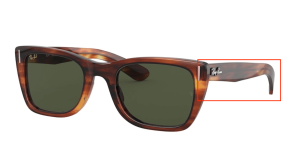 Patillas originales Ray-Ban RB2248 Caribbean, color 954 · Carey claro