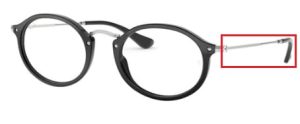 Patillas originales Ray-Ban RB2547V Vista, color 2000 · Negro