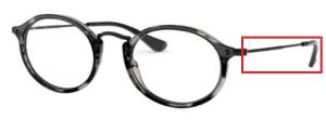 Patillas originales Ray-Ban RB2547V Vista, color 5833 · Gris habana