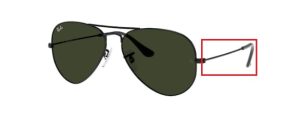 Patillas originales Ray-Ban RB3025 Aviador Piloto, color L2823 · Negro
