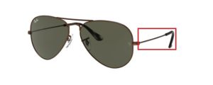 Patillas originales Ray-Ban RB3025 Aviador Piloto, color 9189 · Sand trasparent marrón