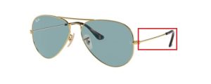 Patillas originales Ray-Ban RB3025 Aviador Piloto, color 9192 · Oro