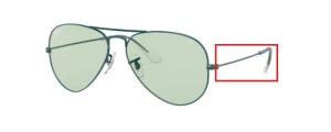 Patillas originales Ray-Ban RB3025 Aviador Piloto, color 9225 · Verde oscuro
