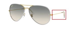 Patillas originales Ray-Ban RB3025JM Aviator Full Color, color 9196 · Legend oro