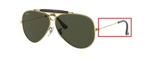 Patillas originales Ray-Ban RB3138 Shooter, color 9239 · Legend oro