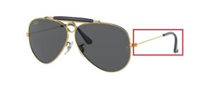 Patillas originales Ray-Ban RB3138 Shooter, color 9240 · Legend oro